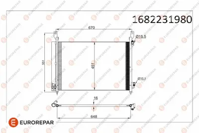 EUROREPAR 1682231980 Radyator 92100JY00A