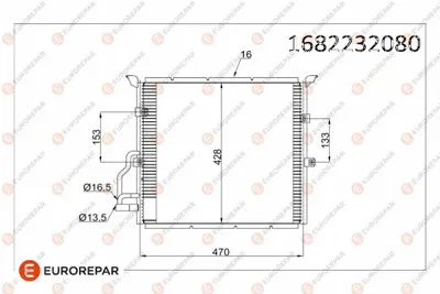 EUROREPAR 1682232080 Radyator 8398181