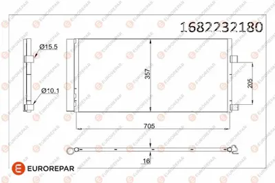 EUROREPAR 1682232180 Klıma Radyatörü 921100002R