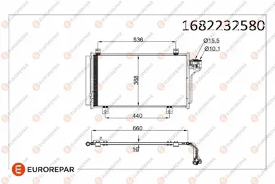 EUROREPAR 1682232580 Radyator GHP961480B