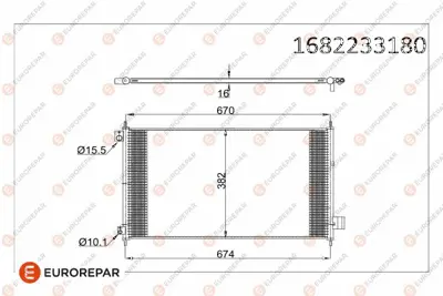 EUROREPAR 1682233180 Radyator A0180SED0031