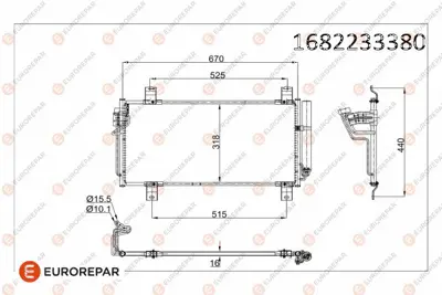 EUROREPAR 1682233380 Radyator GSYF6148ZA