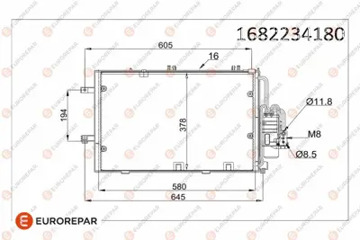 EUROREPAR 1682234180 Radyator 93183505