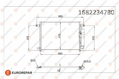 EUROREPAR 1682234780 Radyator 96834082