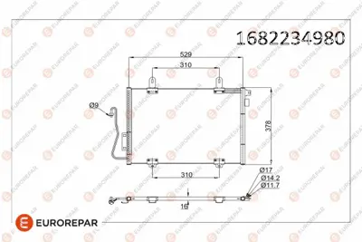 EUROREPAR 1682234980 Klıma Radyatörü 7700414103