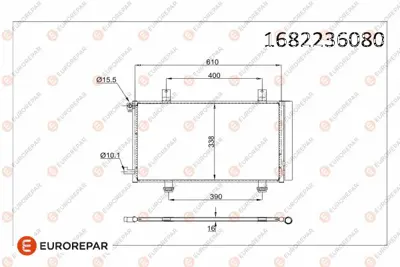 EUROREPAR 1682236080 Radyator 71747380 9531080J01