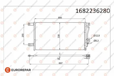 EUROREPAR 1682236280 Radyator MR398788