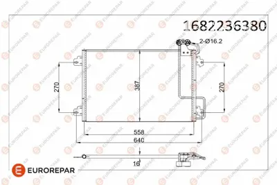 EUROREPAR 1682236380 Klıma Radyatörü 7702233492