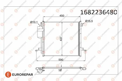 EUROREPAR 1682236480 Radyator MN123606