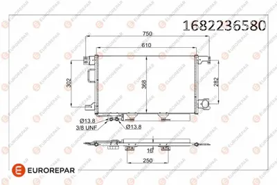 EUROREPAR 1682236580 Klıma Radyatörü A2035002154