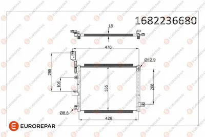 EUROREPAR 1682236680 Radyator 9760605500