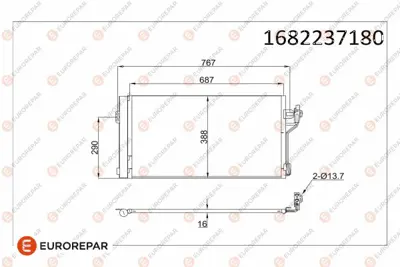 EUROREPAR 1682237180 Radyator A6398350800