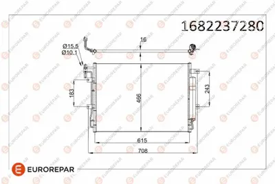 EUROREPAR 1682237280 Klıma Radyatörü LR018405