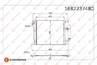 EUROREPAR 1682237480 Radyator 92100BA61B