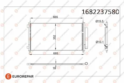 EUROREPAR 1682237580 Radyator 80110SWYG01