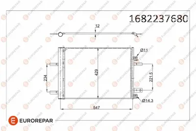 EUROREPAR 1682237680 Radyator 9673629480