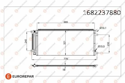 EUROREPAR 1682237880 Radyator 80100TBCA01