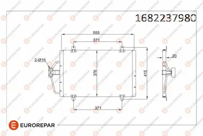 EUROREPAR 1682237980 Klıma Radyatörü 7700838131