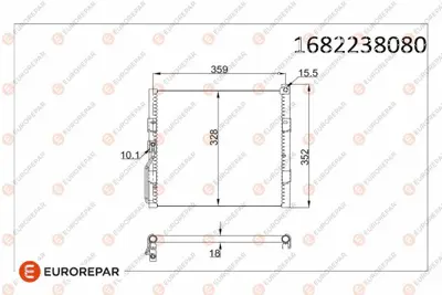 EUROREPAR 1682238080 Radyator 80110SR3023