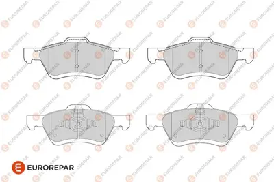 EUROREPAR 1682314580 Fren Balatası Ön FM2136CSFF ZZC43323Z