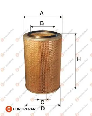 EUROREPAR E147149 Eelfıltreaı 1186044 2165044 6644839 695633 75129620A 7701019017 A6880947104 BD8T9601D