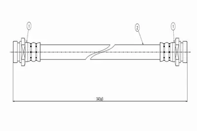 CAVO C800 107A Fren Hortumu Arka Almera 1.6 İ 16v 95-. 4621401A19