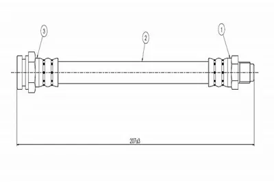 CAVO C800 155A Fren Hortumu Ön 1.3 1.5 C21-22 89-. MB857541