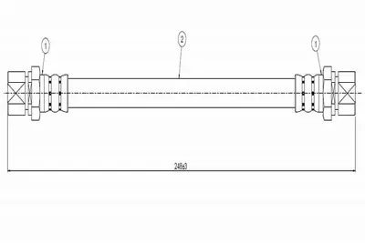 CAVO C800 673A Fren Hortumu Arka D96300330