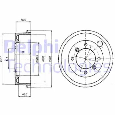 DELPHI BF1 Fren Kampanası Arka Rover Mg Midget. Minor 56 79 2A7168