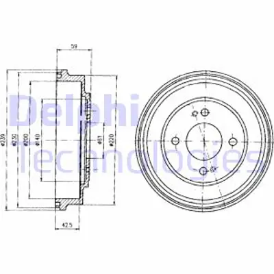 DELPHI BF208 Fren Kampanası Arka Honda Cıvıc 01/92>11/01 42610SR3000