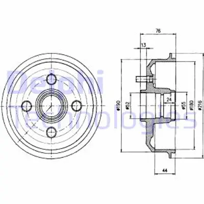 DELPHI BF229 Fren Kampanası Arka Ford Courıer Escort Fıesta Fıesta Van Ka Orıon Puma / Mazda 121 04/89> 89FB1113AD 97FB1113BA