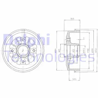 DELPHI BF270 Fren Kampanası Arka Peugeot 205 309 03/83>08/94 424730