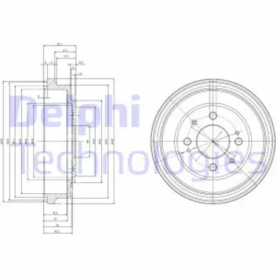 DELPHI BF280 Fren Kampanası Arka Rover 200. 214. 216. 218. 400. 414. 416. 418. Mg Zr. Streetwise 10/89 GDB114 GDB90114