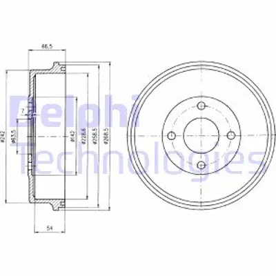 DELPHI BF314 Fren Kampanası Arka  Mondeo 1993 > 10/2000 93BB1126HA