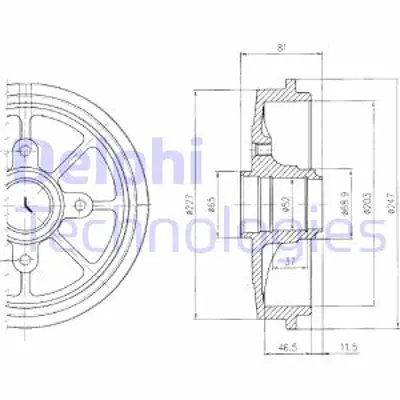 DELPHI BF393 Fren Kampanası Arka Cıtroen Xsara Zx / Peugeot 306 03/94> 424740 ZQ51010780