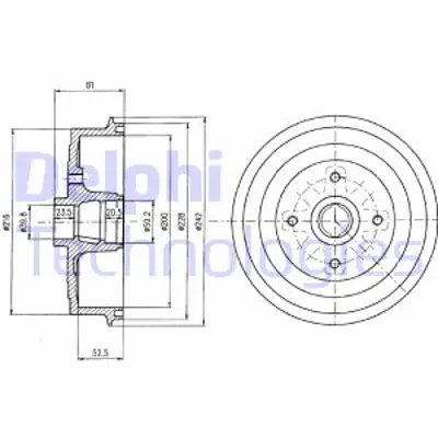 DELPHI BF399 Fren Kampanası Arka Daewoo Aranos Cıelo Espero Lanos Nubıra 01/94> 96193771 96193876