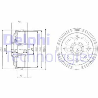 DELPHI BF400 Fren Kampanası Arka Chevrolet Matız / Daewoo Matız 01/98>12/05 96457238