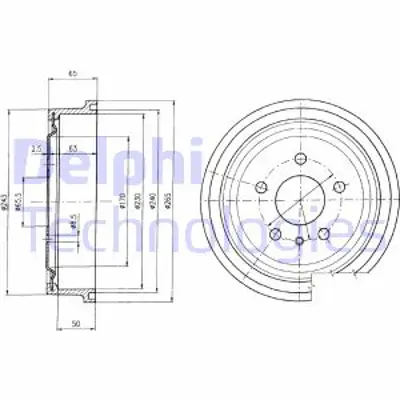 DELPHI BF403 Arka Kampana Vectra B 1.6-2.0 95-02 - Zafıra A 1.6-1.8-2.0 99-05 90538928