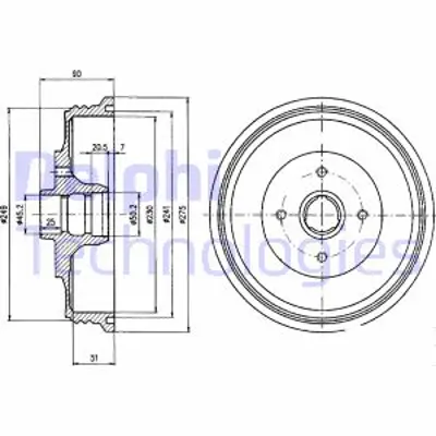 DELPHI BF430 Fren Kampanası Arka Seat Inca / Vw Caddy 96 01/04 6K9501615