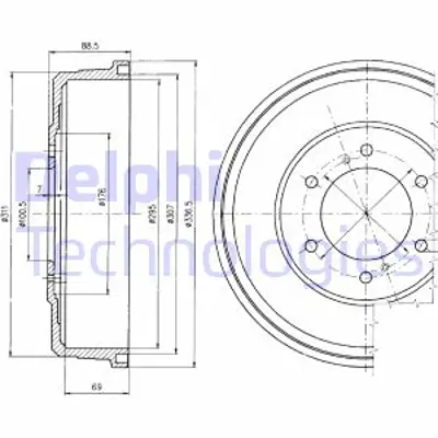 DELPHI BF461 Fren Kampanası Arka Nıssan Pathfınder 10/97> 440101W620