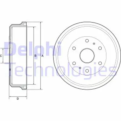 DELPHI BF505 Fren Kampanası Arka Toyota Hiace 08/95 4243126181