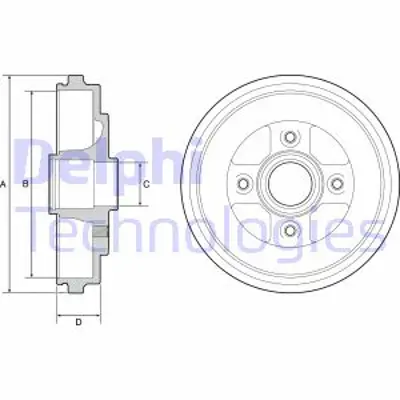 DELPHI BF509 Fren Kampanası Arka Opel Agıla / Suzukı Wagon R+ 00> 4351185E50 9214924