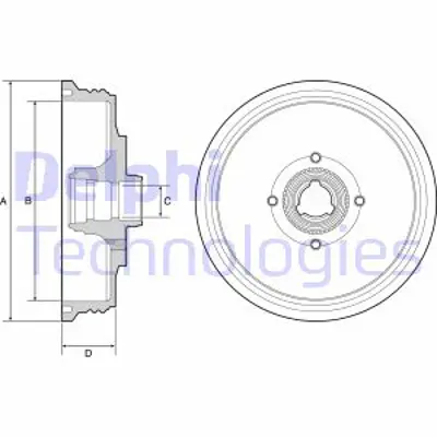 DELPHI BF510 Fren Kampanası Arka Seat Inca Vw Caddy >04 6K9501615D