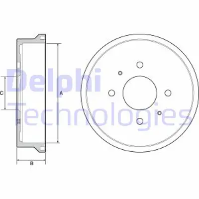 DELPHI BF529 Fren Kampanası Arka Mıtsubıshı Colt  06/04>06/12 4615A012