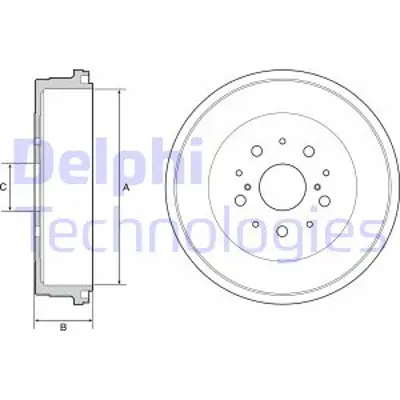 DELPHI BF545 Fren Kampanası Arka Toyota Hılux Iıı Pıck-Up 2.5 D-4d 06.06- 06> 424310K080