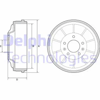 DELPHI BF562 Fren Kampanası Arka  Dıspatch Jumpy  Scudo  Expert 01/2007 > 1401417180 424756 SU001A1061