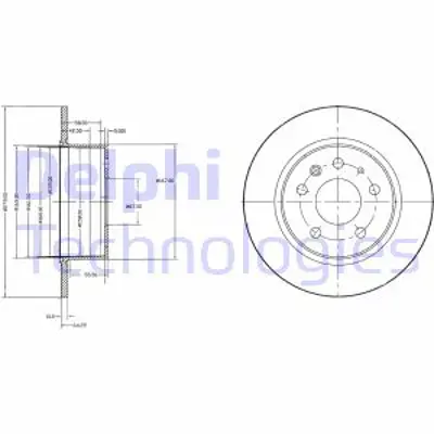 DELPHI BG2252 Fren Dıskı (Cıftlı Paket) Delıksız Ã–n 316 318 32408/1982 > 10/1993 34116752434