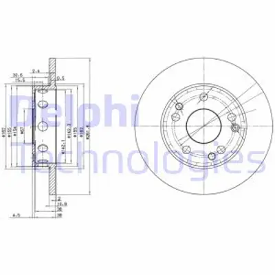 DELPHI BG2288 Fren Dıskı (Cıftlı Paket) Delıksız On  190 1982 > 05/1993 A201421121264