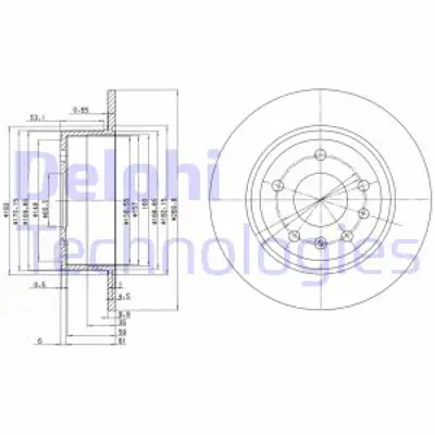 DELPHI BG2381 Fren Dıskı (Cıftlı Paket) Delıksız Arka Carlton Omega Senator09/1986 > 04/1994 90272328