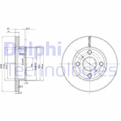 DELPHI BG2424 Fren Dıskı (Cıftlı Paket) Delıksız On  Corolla 1987 > 1995 4351220310